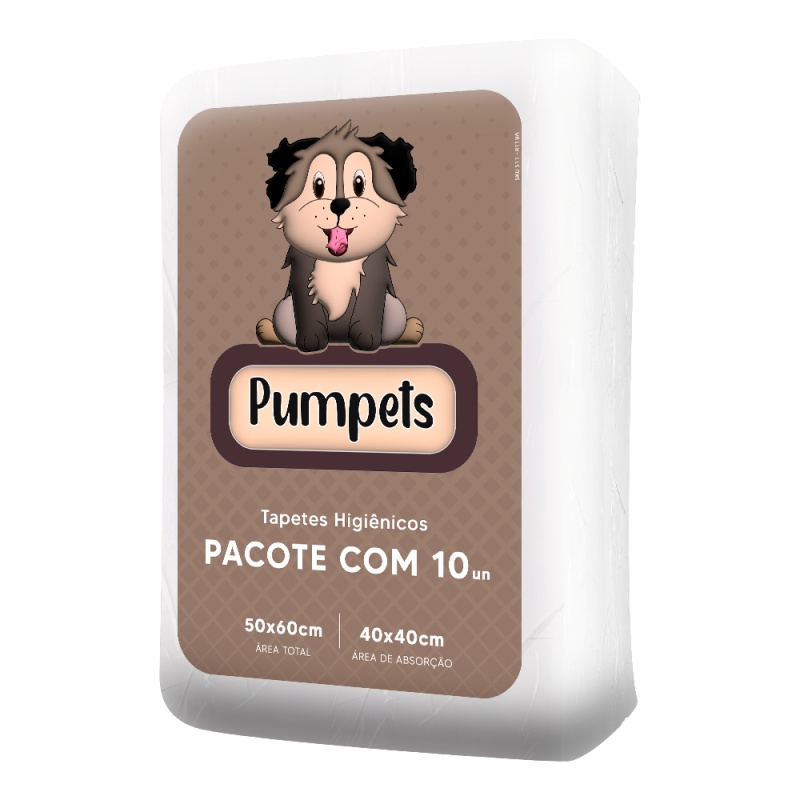 <strong>Tapetes Higiênicos PUMPETS - Pacote c/10 unidades.</strong><br>Cód. 511